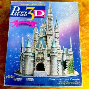 3-D puzzle, Cinderella Castle 1995, Milton Bradley. Second hand.